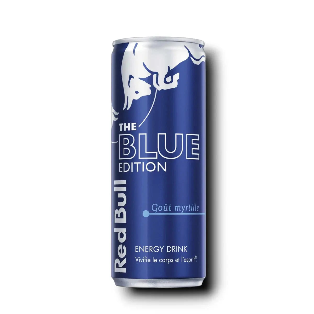 Canette Red Bull bleu saveur myrtille