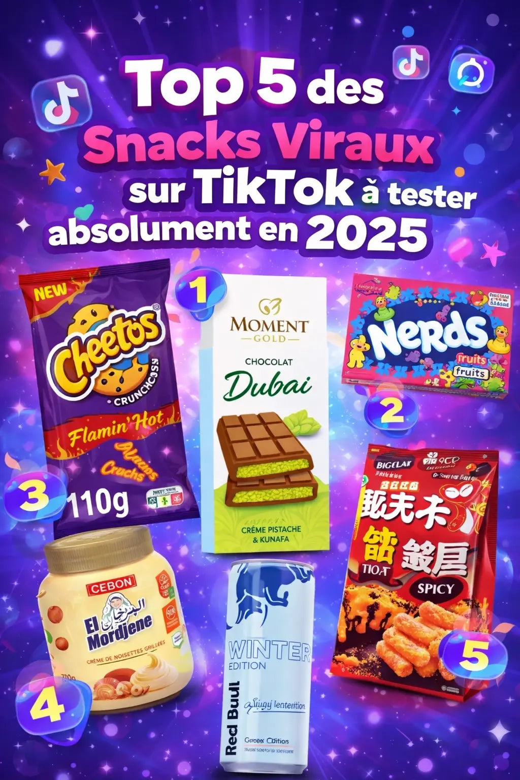 Top 5 des Snacks Viraux sur TikTok à tester absolument en 2025