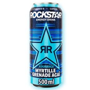 Canette Rockstar Energy Drink saveur myrtille